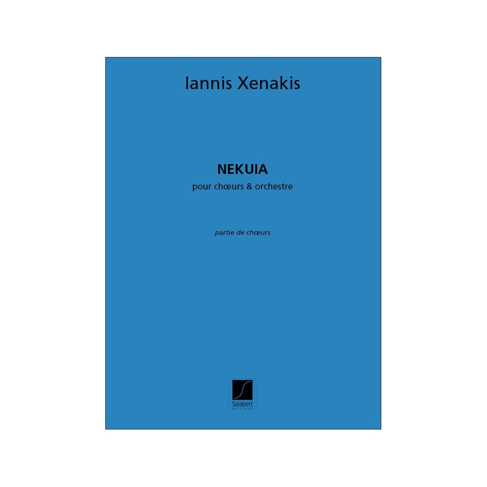 Xenakis, Iannis - Nekuia Choeur Et Orchestre Partie Choeur