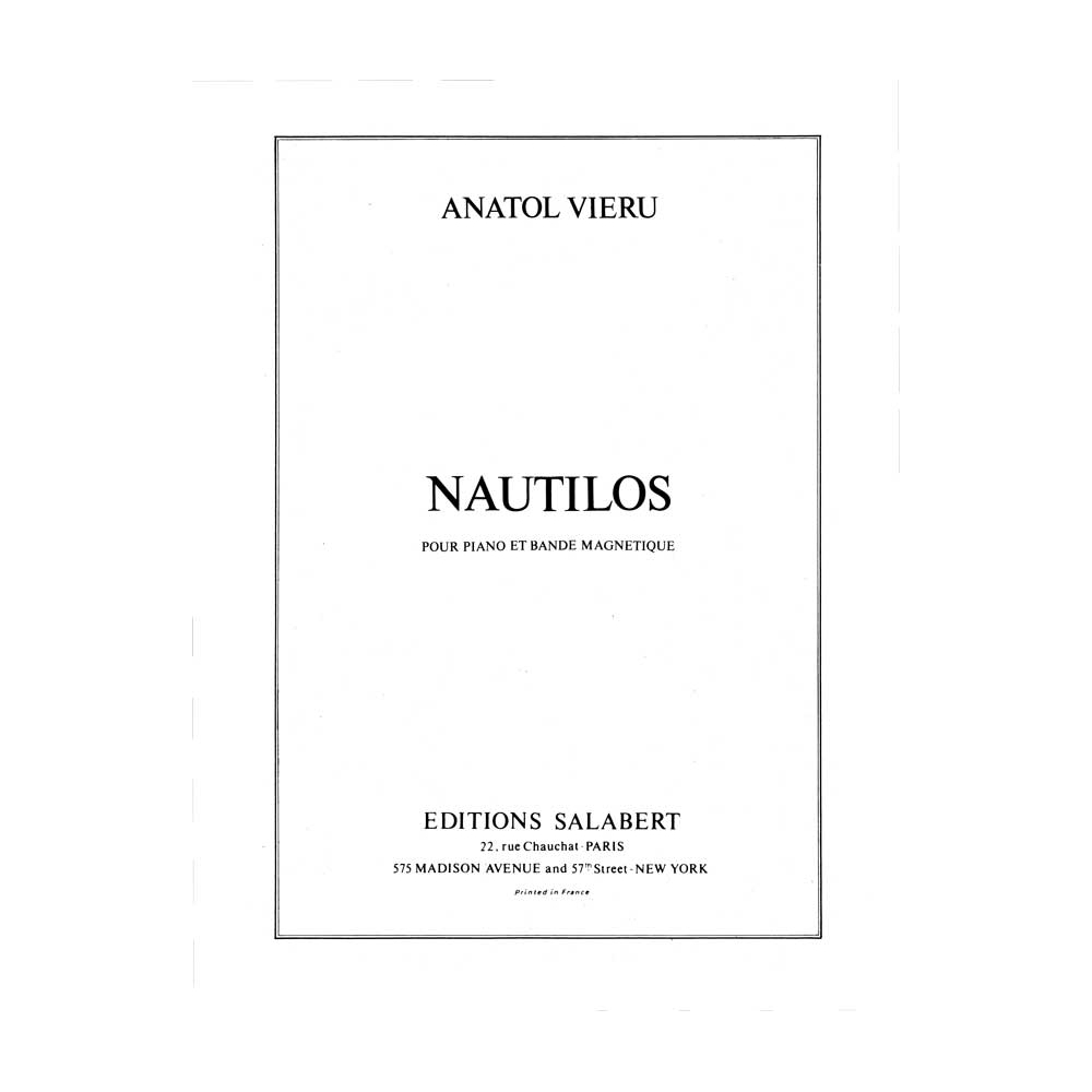 Vieru, Anatole - Nautilos Piano Et Bande