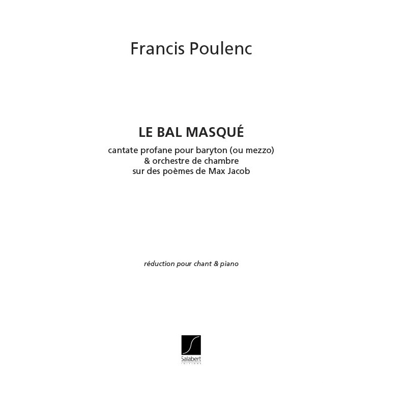 Poulenc, Francis - Le Bal masqué