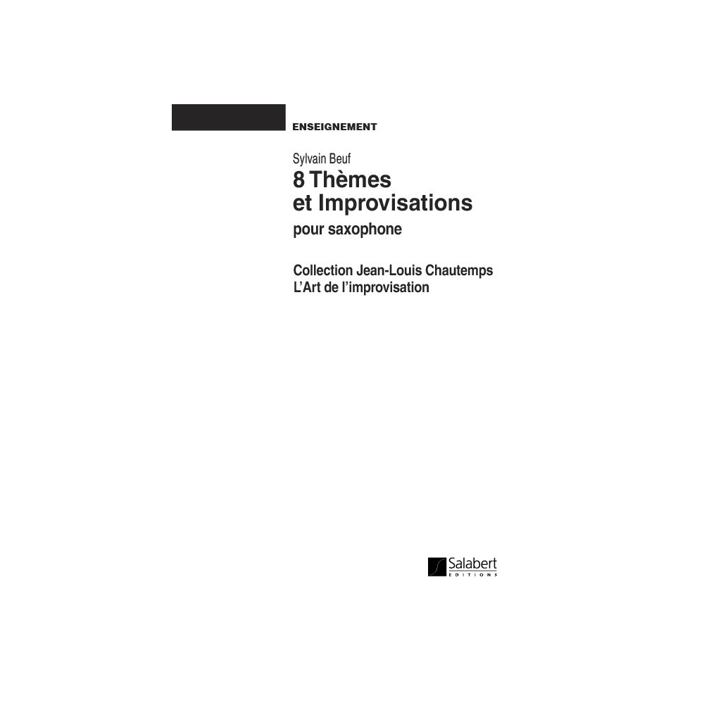 Beuf, Sylvain - Jazz 8 Themes Et Impro. Vol.7