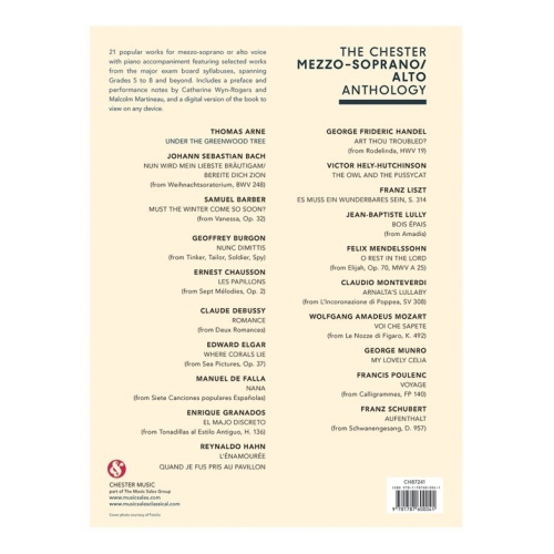 The Chester Vocal Anthology: Mezzo-Soprano/Alto