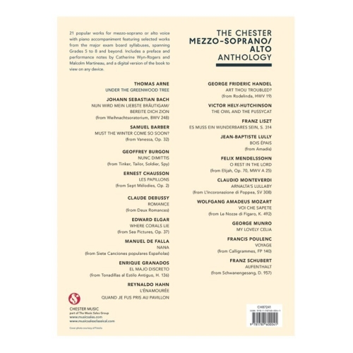 Martineau, Malcolm - The Chester Vocal Anthology: Mezzo-Soprano/Alto
