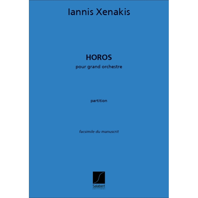 Xenakis, Iannis - Horos Orchestre Partition