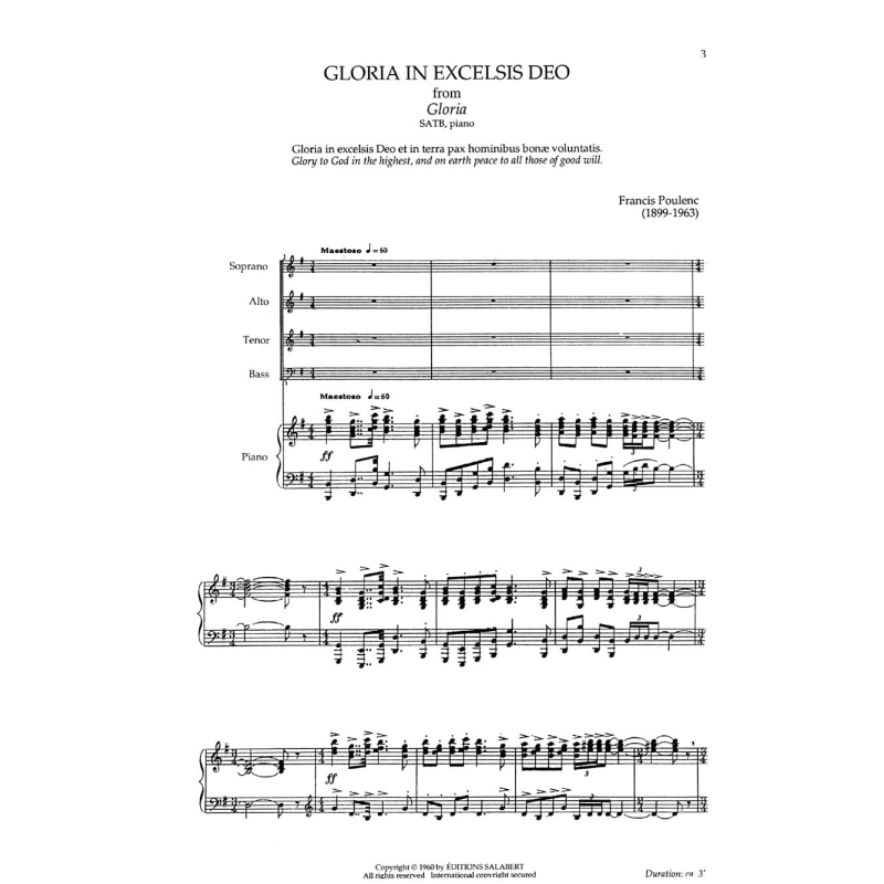 Poulenc, Francis - 'Gloria In Excelsis Deo' From Gloria