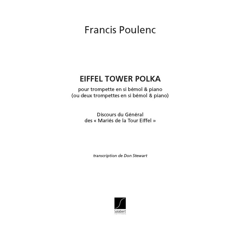 Poulenc, Francis - Eiffel Tower Polka Pour Trompette Et Piano
