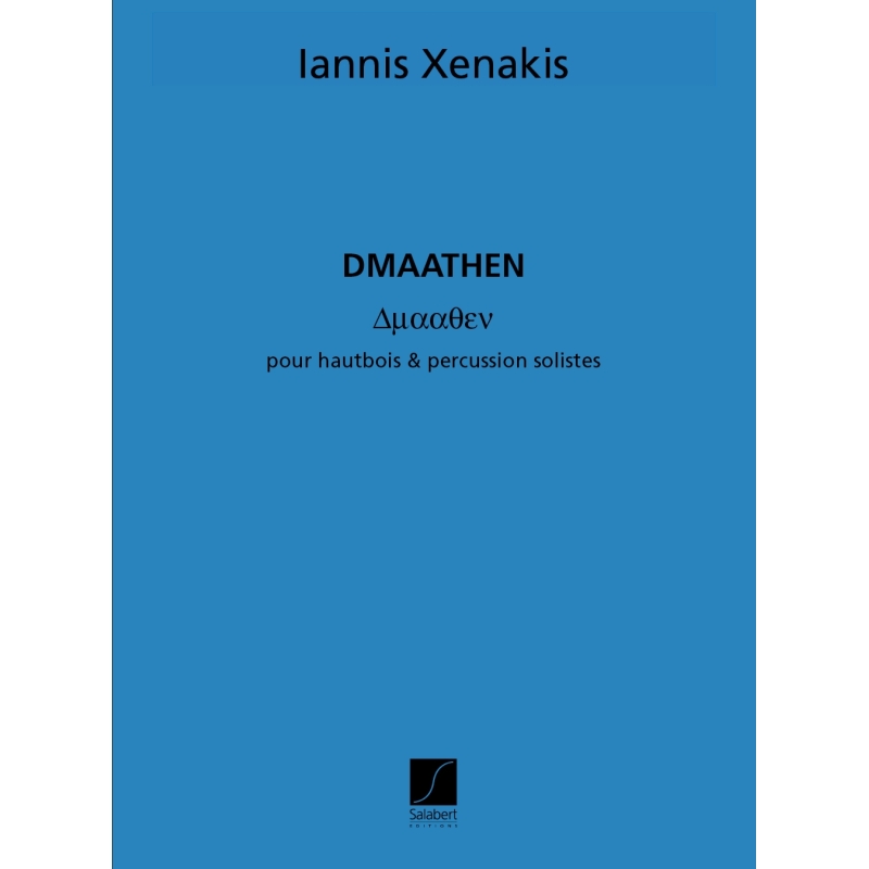 Xenakis, Iannis - Dmaathen Hautbois Et Percussion Materiel