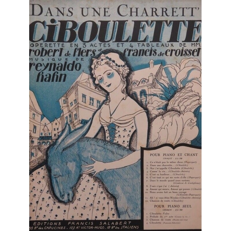 Hahn, Reynaldo - Dans Un'Charrett' Varioustes Chant Seul