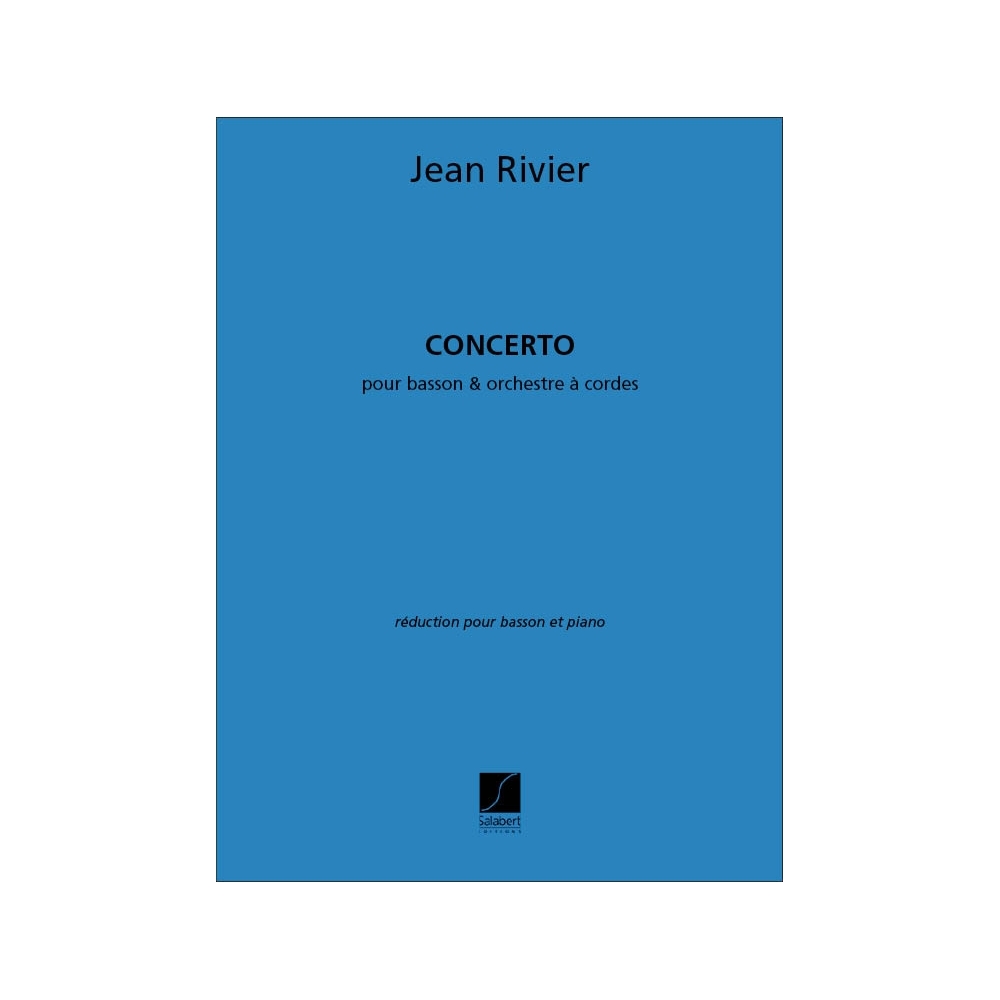 Rivier, Jean - Concerto Basson-Piano Reduction