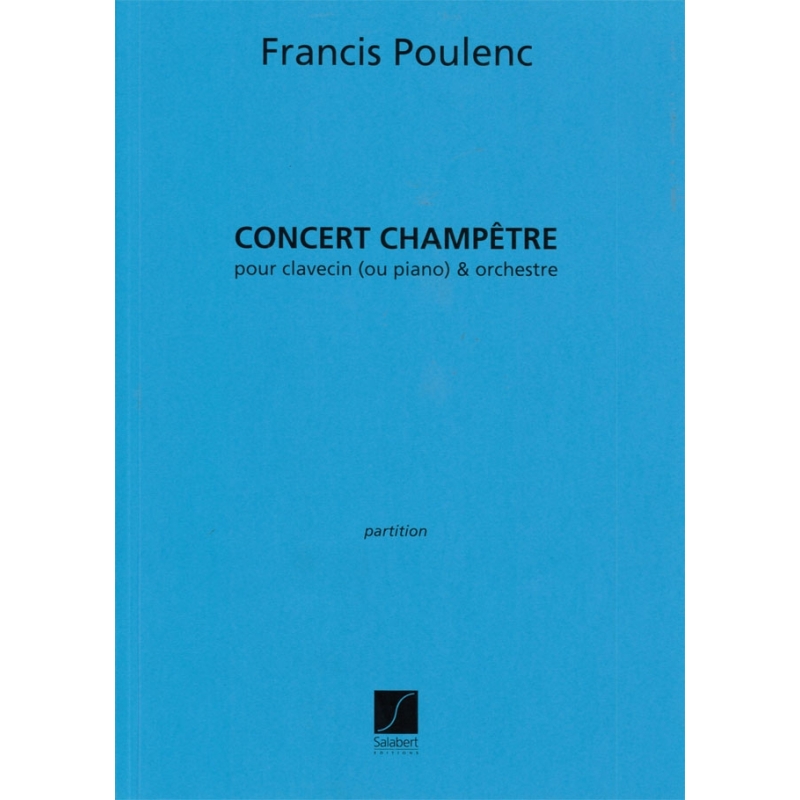 Poulenc, Francis - Concert Champetre Partition Clavecin Ou Piano Et