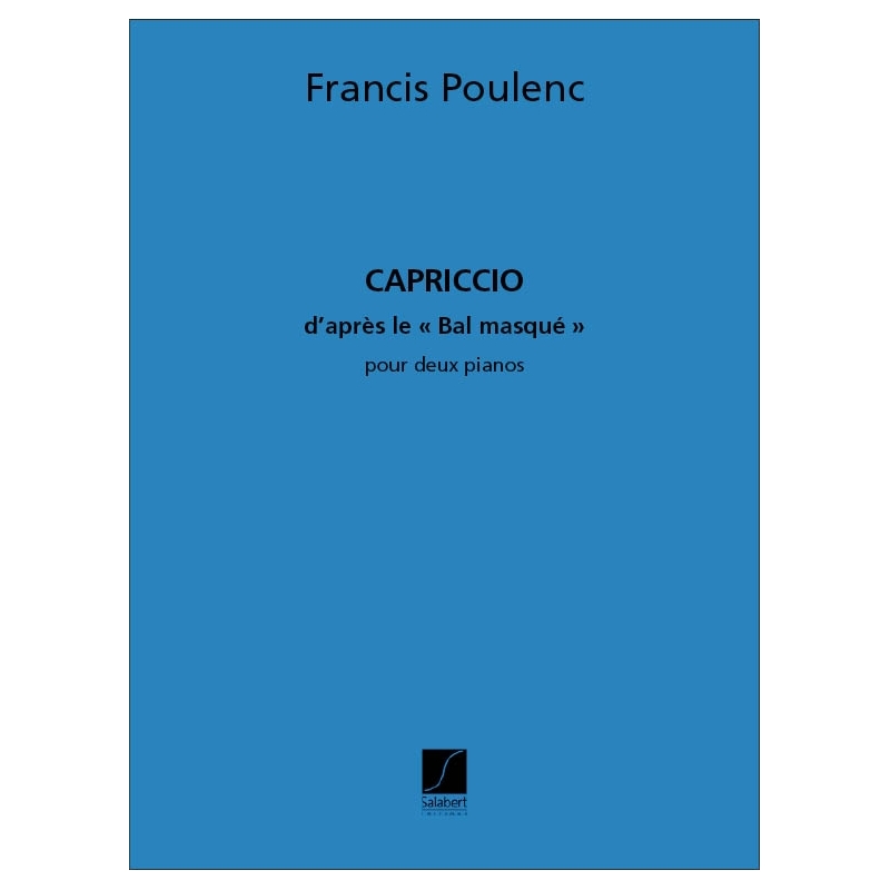 Poulenc, Francis - Capricciod'Apres Le Bal Masque2 Pianos Reduction