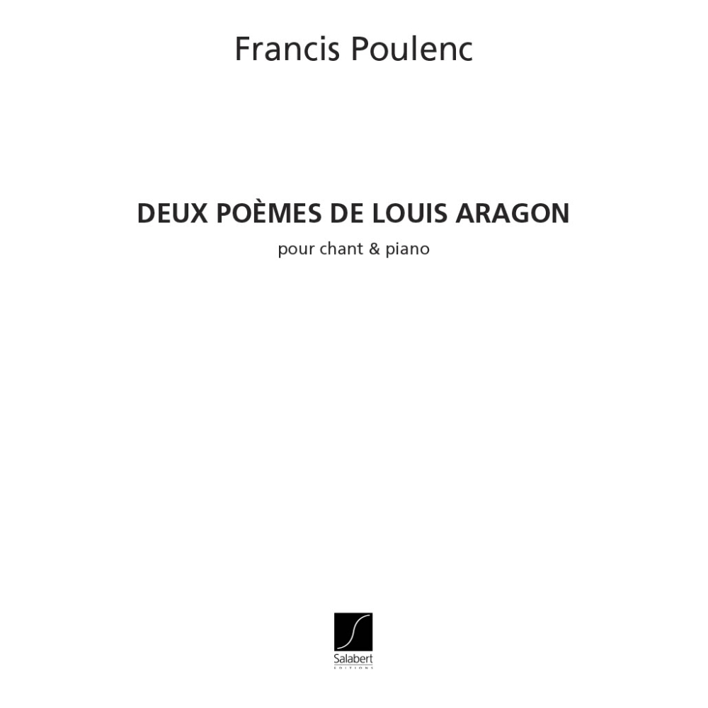 Poulenc, Francis - 2 Poemes De Louis Aragon