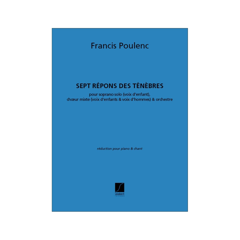Poulenc, Francis - 7 Repons Des Tenebres Chant-Piano Reduction