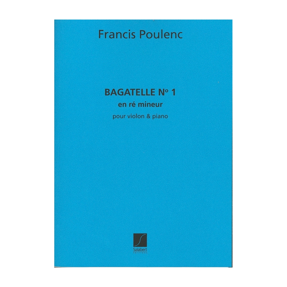 Poulenc, Francis - Bagatelle N 1 En Re Mineur Violon-Piano