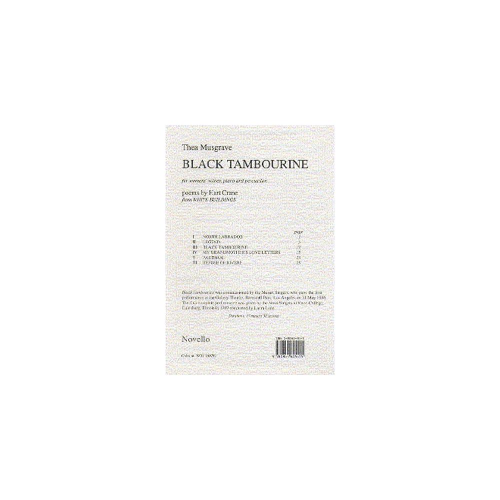 Musgrave, Thea - Black Tambourine