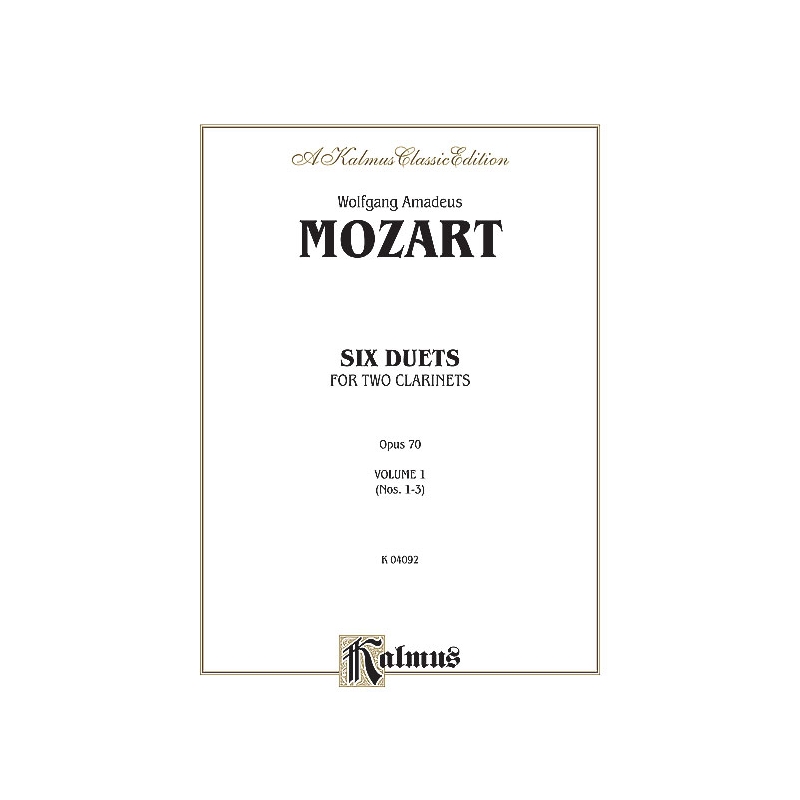 Mozart, Wolfgang Amadeus - Six Duets, Volume I (Nos. 1-3)