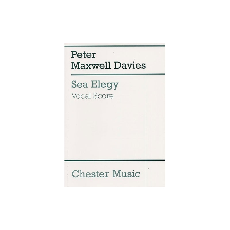 Davies, Peter Maxwell - Sea Elegy (Vocal Score)