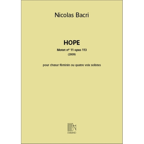 Bacri, Nicolas - Hope opus...