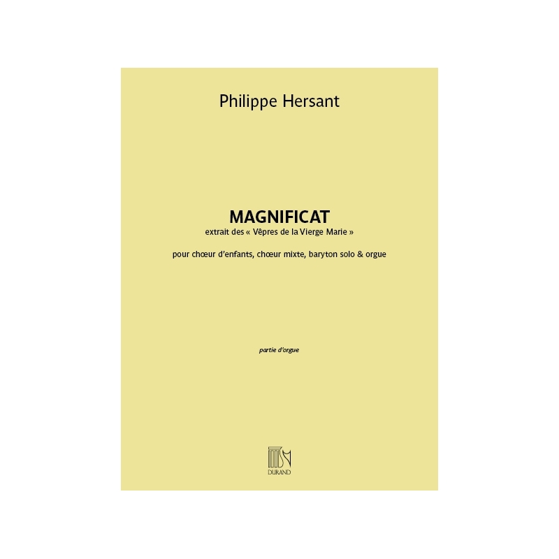 Hersant, Philippe - Magnificat - extrait des Vêpres de la Vierge Marie