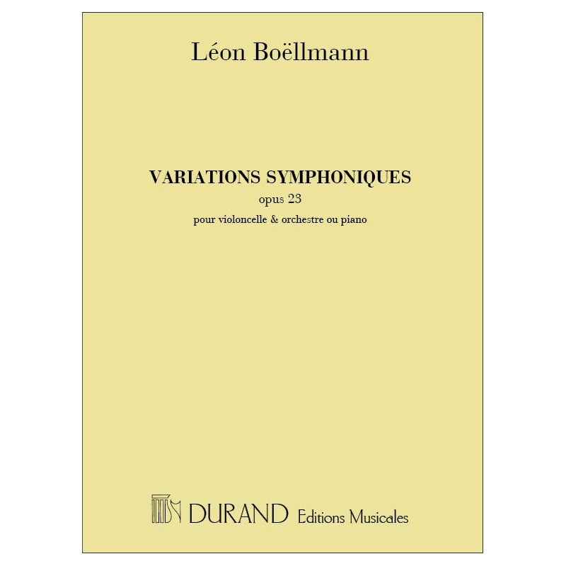 Boëllmann, Léon - Variations Symphoniques Violoncelle-Piano