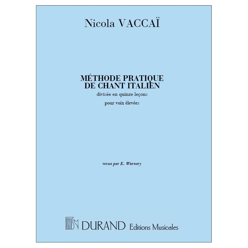 Vaccai, Nicola - Methode De Chant Soprano-Piano (Fr-Angl)