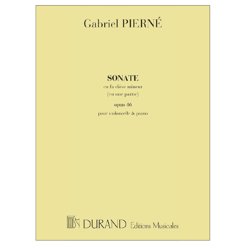 Pierné, Gabriel - Sonate Op 46 Vlc-Piano