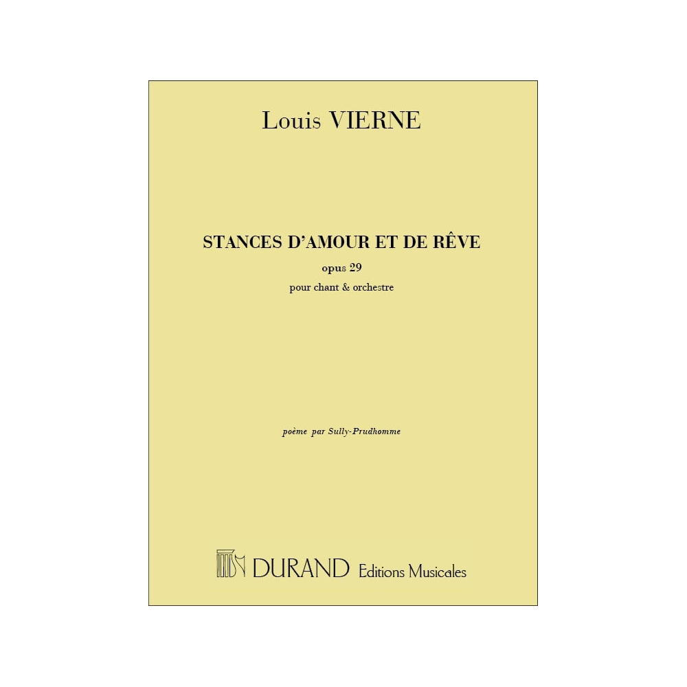 Vierne, Louis - Stances D'Amour Soprano-Piano