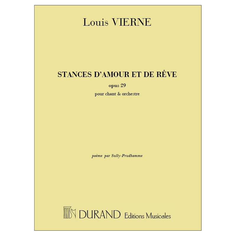 Vierne, Louis - Stances D'Amour Soprano-Piano