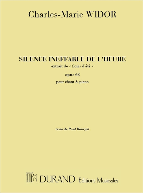 Widor, Charles-Marie - Soirs D'Ete Chant-Piano