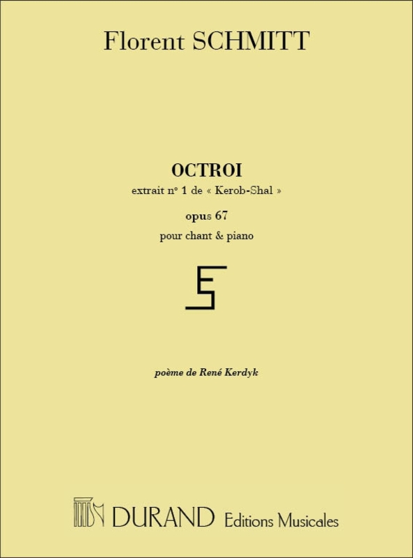 Schmitt, Florent - Octroi Chant-Piano