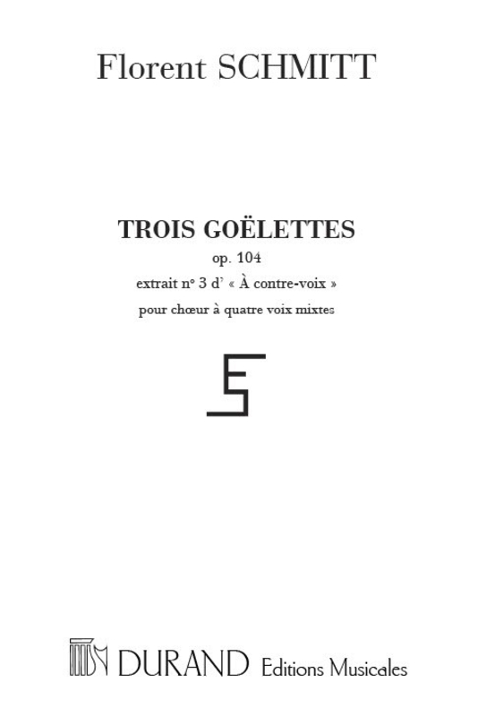 Schmitt, Florent - A Contre Voix N 3 3 Goelettes 4 Vx Mixtes A