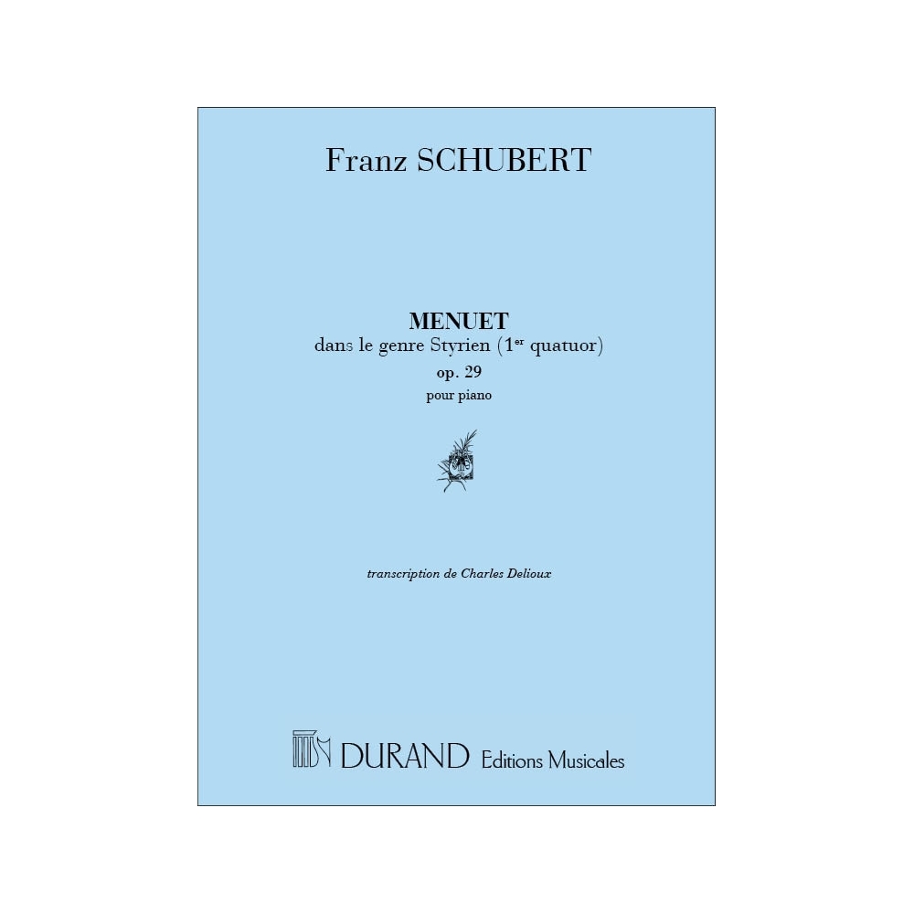Schubert, Franz - Menuet Quatuor N 1 Piano
