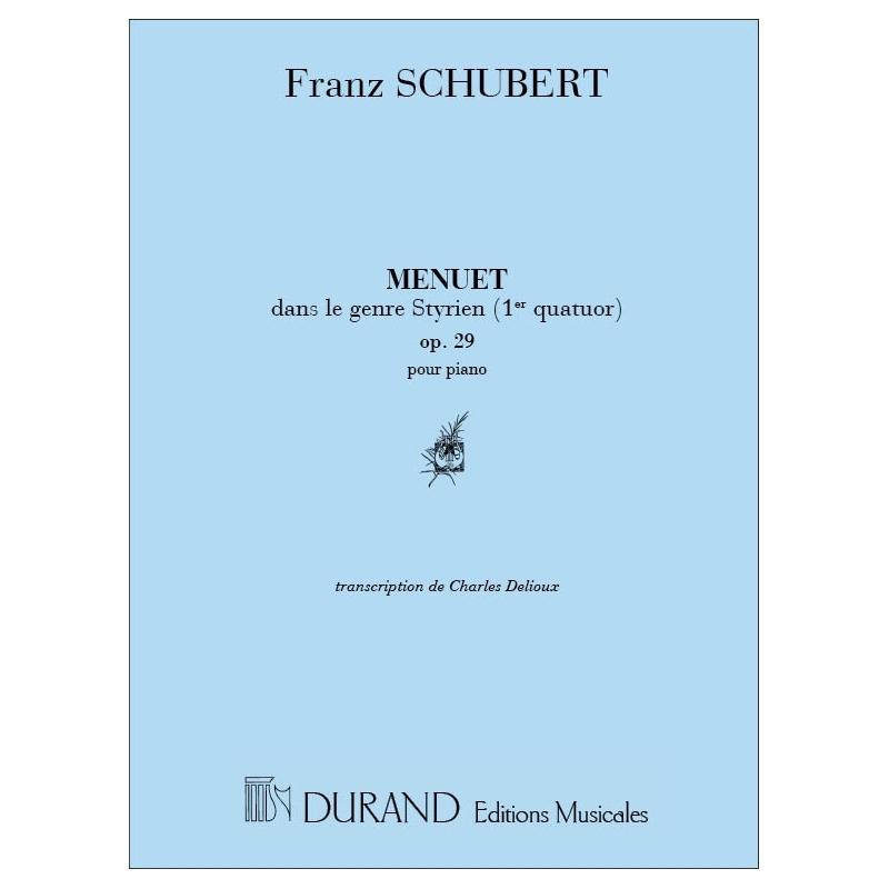 Schubert, Franz - Menuet Quatuor N 1 Piano