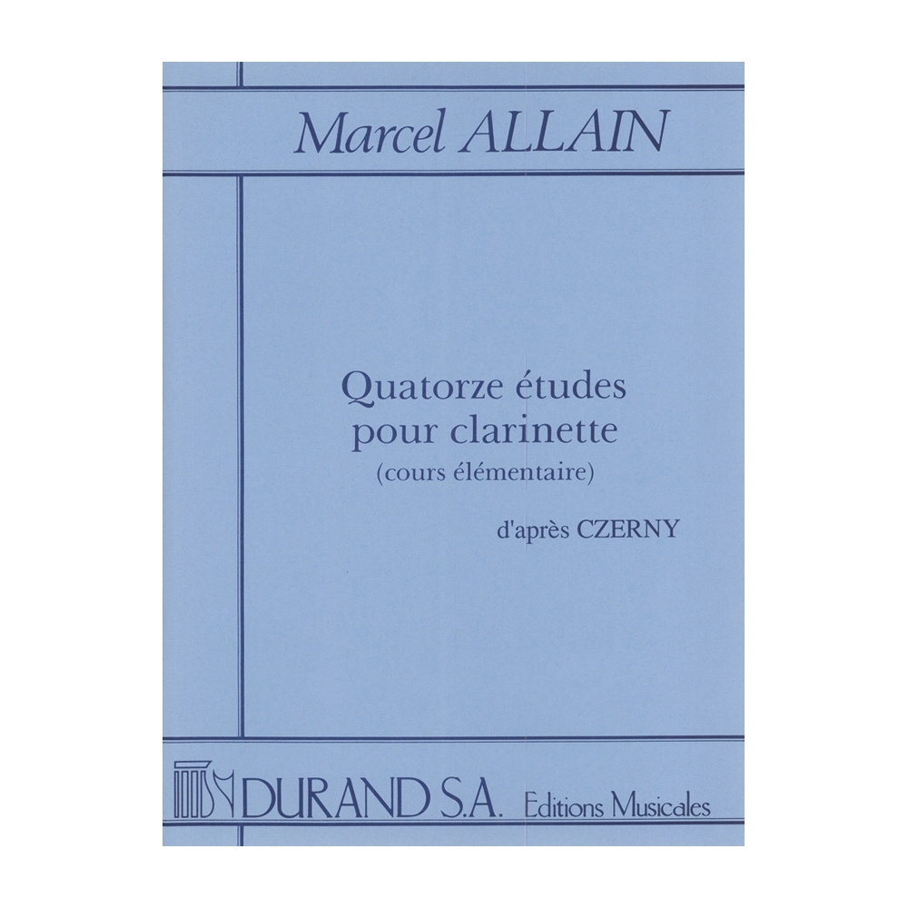 Allain, Marcel - 14 Études pour clarinette (d'après Czerny)