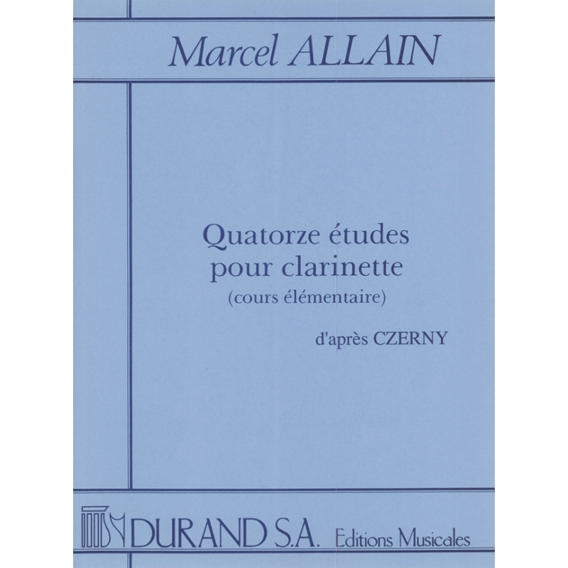 Allain, Marcel - 14 Études pour clarinette (d'après Czerny)