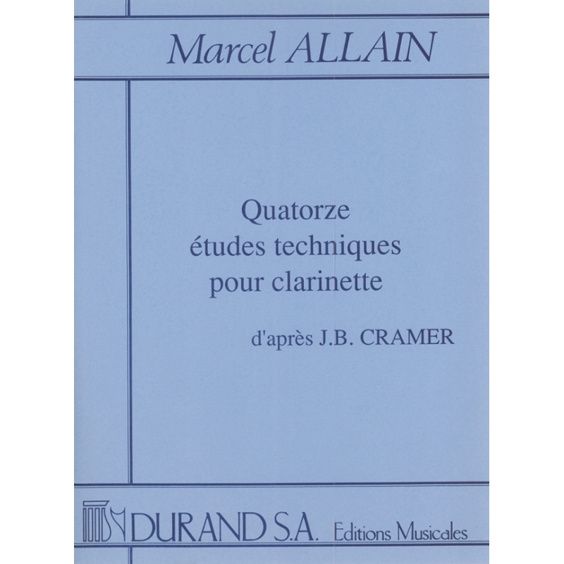 Allain, Marcel - 14 Etudes Clarinette (Cramer
