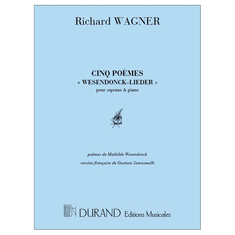 Wagner, Richard - Wesendonck Lieder 5 Poemes Soprano/Piano Fr/All