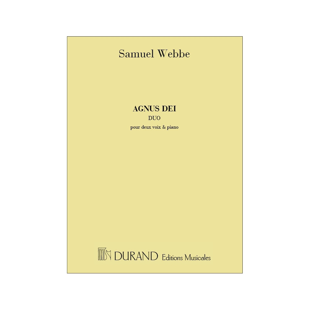 Webbe, Samuel - Agnus Dei Duo Cht-Piano