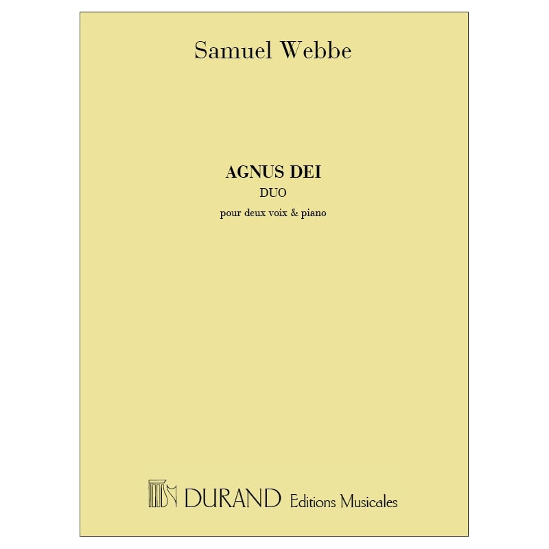 Webbe, Samuel - Agnus Dei Duo Cht-Piano