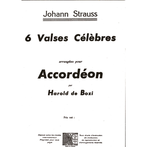 Strauss - 6 Valses Accordeon