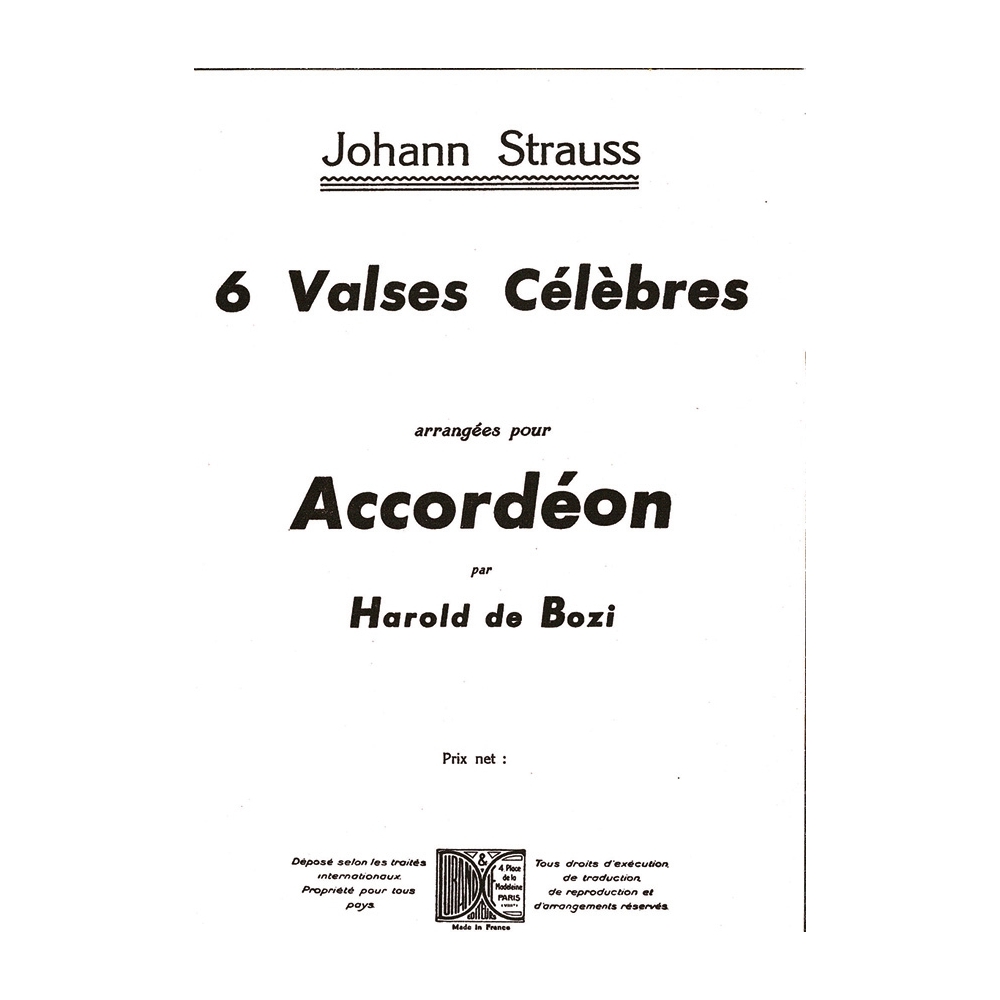 Strauss - 6 Valses Accordeon