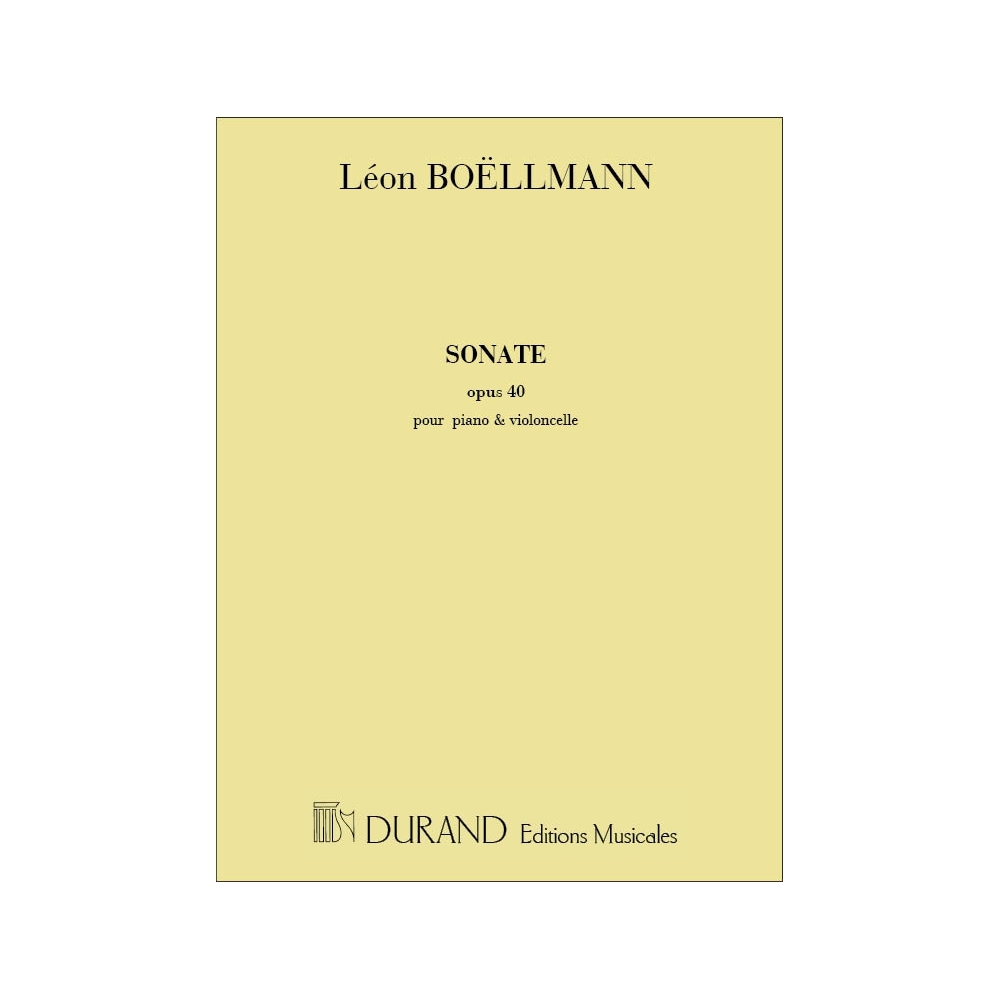 Boëllmann, Léon - Sonate, Pour Violoncelle Et Piano, Opus 40