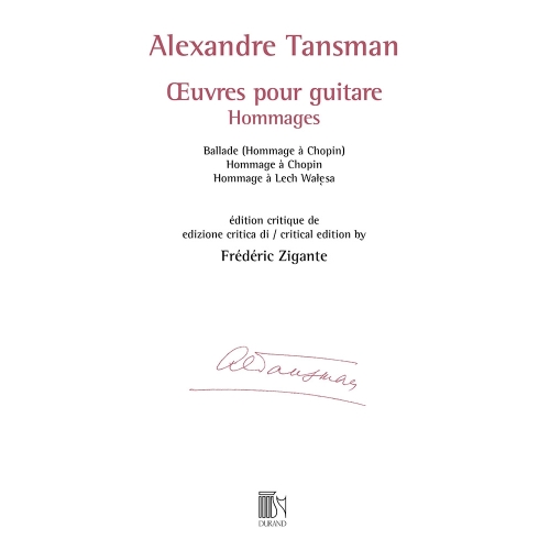 Tansman, Alexandre - Œuvres...