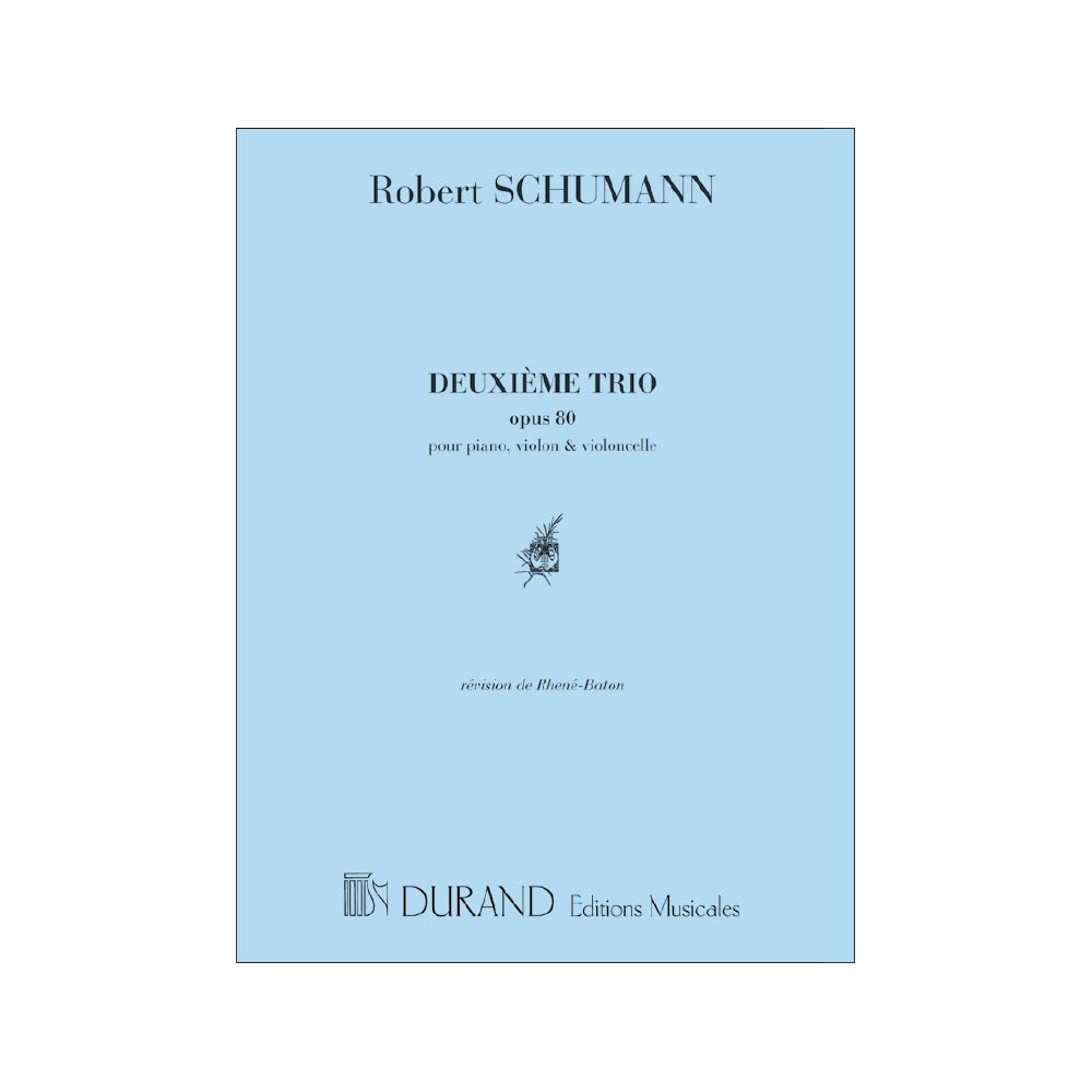 Schumann, Robert - Trio Op 80 N 2 Violon-Violoncelle-Piano