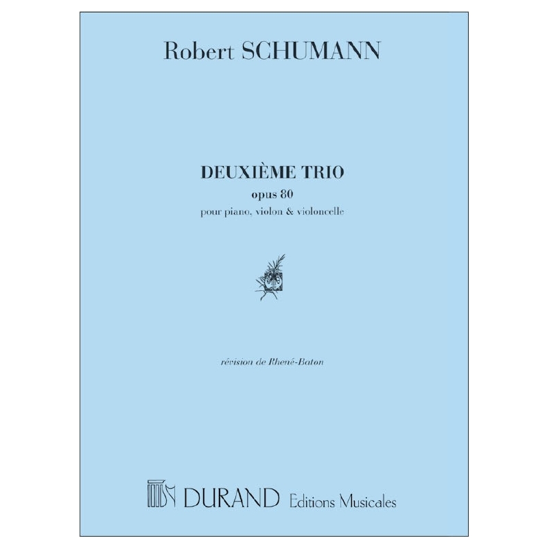 Schumann, Robert - Trio Op 80 N 2 Violon-Violoncelle-Piano