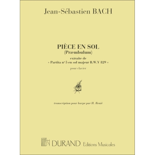 Bach, J.S - Pièce en Sol...