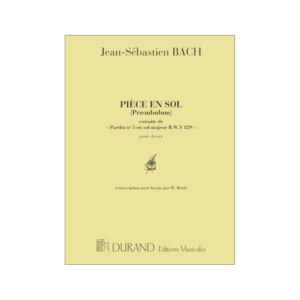 Bach, J.S - Pièce en Sol (Præambulum de Partita No. 5 BWV 829)