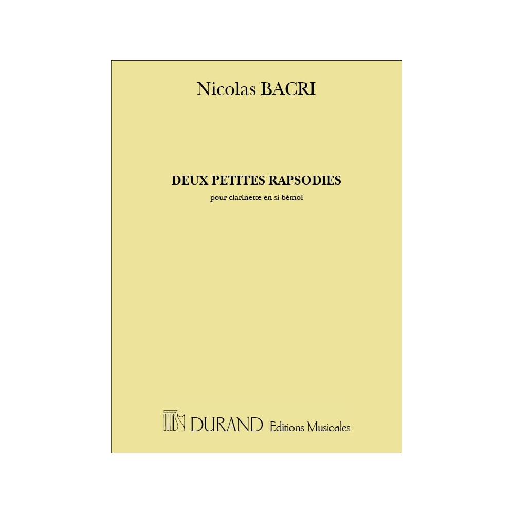 Bacri, Nicolas - Deux Petites Rapsodies (1979)