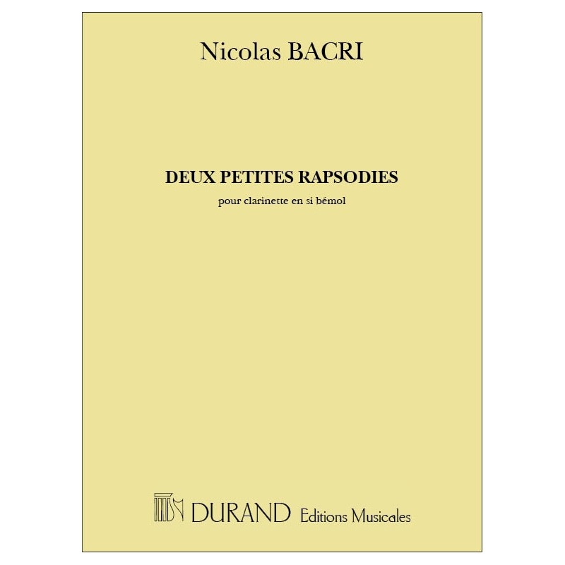 Bacri, Nicolas - Deux Petites Rapsodies (1979)