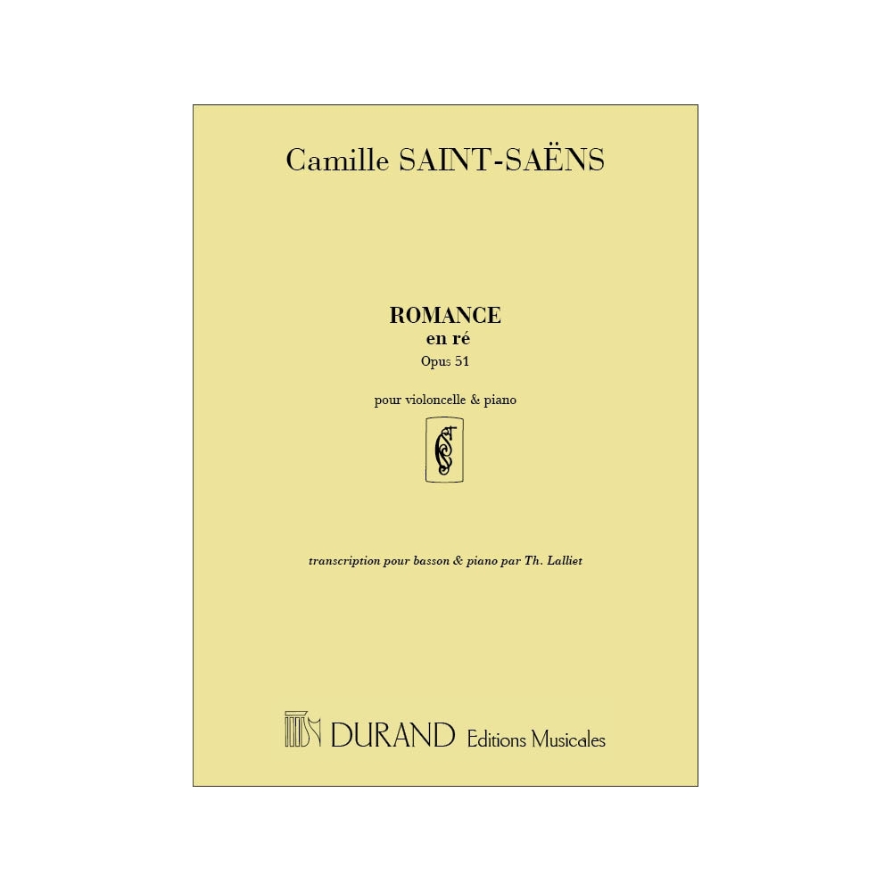 Saint-Saëns, Camille - Romance Op 51 Basson-Piano