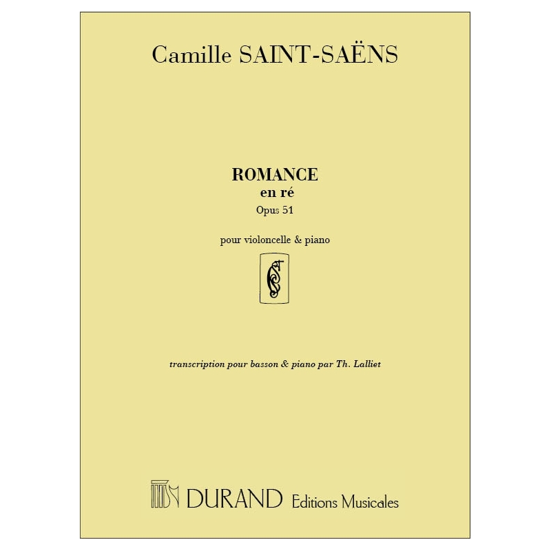 Saint-Saëns, Camille - Romance Op 51 Basson-Piano